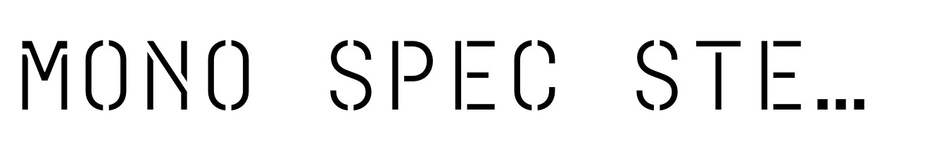 Mono Spec Stencil Regular